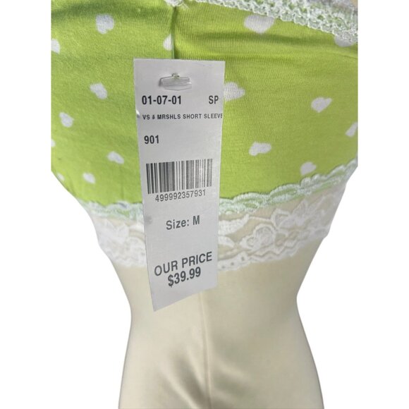 Bozzolo Polka Dot Lace Trim Tube Top M Green White Cotton Blend Stretch Resort - Picture 8 of 9